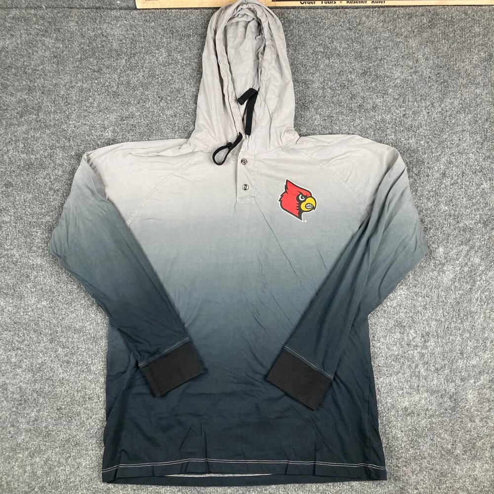 Rivalry Threads Hoodie Mens‎ Size 2XL Gray Black Louisville Cardinals Pullover